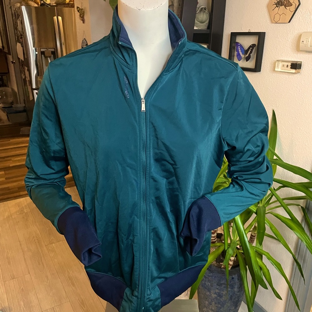 Teal and navy blue jacket